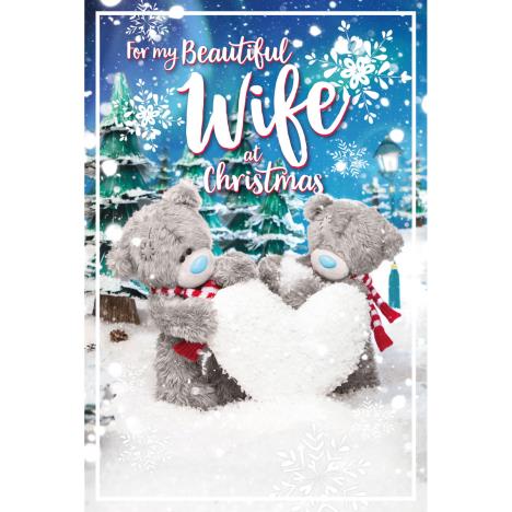 3D Holographic Beautiful Wife Me to You Bear Christmas Card